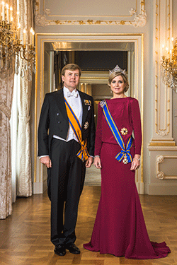 Portrait of King Willem-Alexander and Queen Maxima